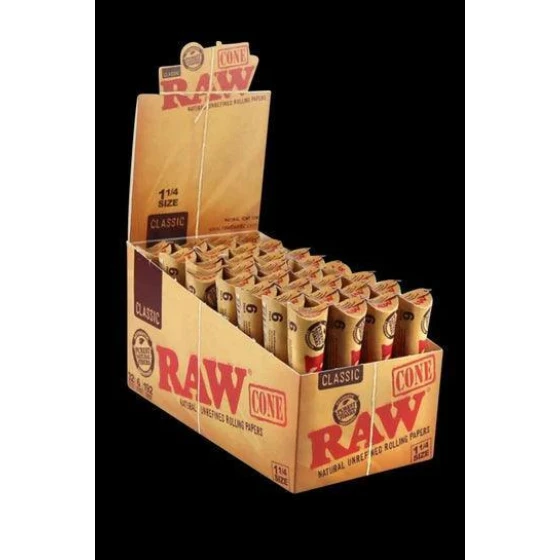 RAW Cone Rolling Papers - 1 1/4 Size