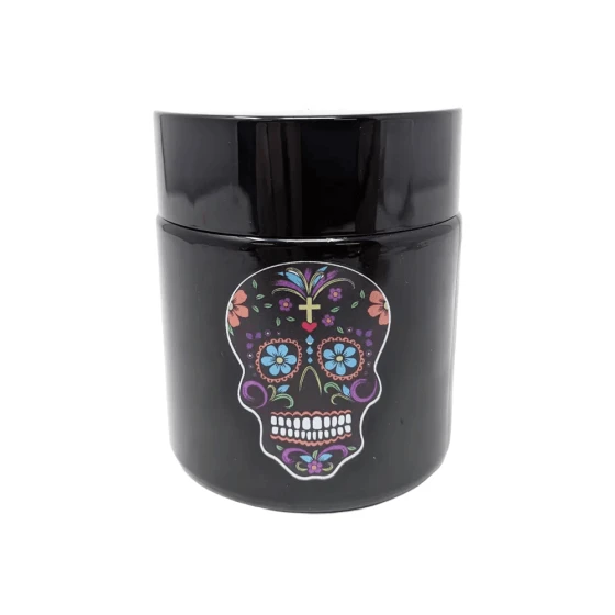 Skull Day Of The Dead Glass Jar