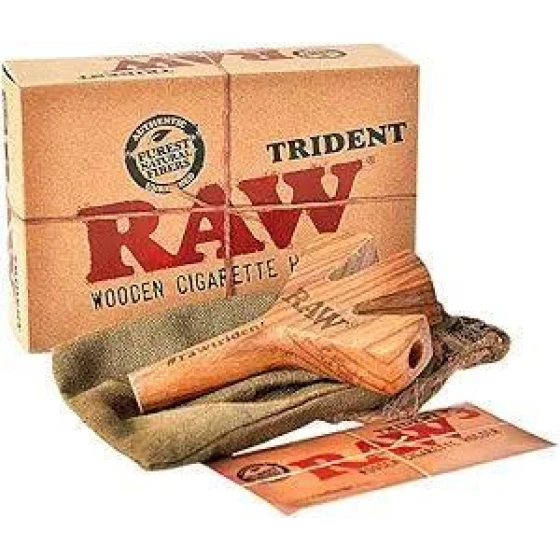 RAW Trident Wooden Cigarette Holder
