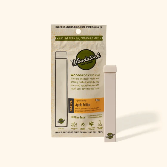 Woodstock Wildwood CBD Liquid Diamond Live Resin 2.0g Disposable