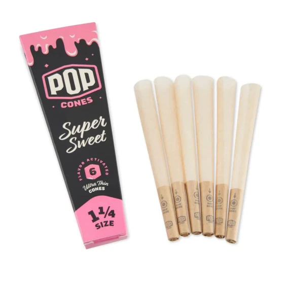 Pop Cones Unbleached 1 1/4 Size Cone