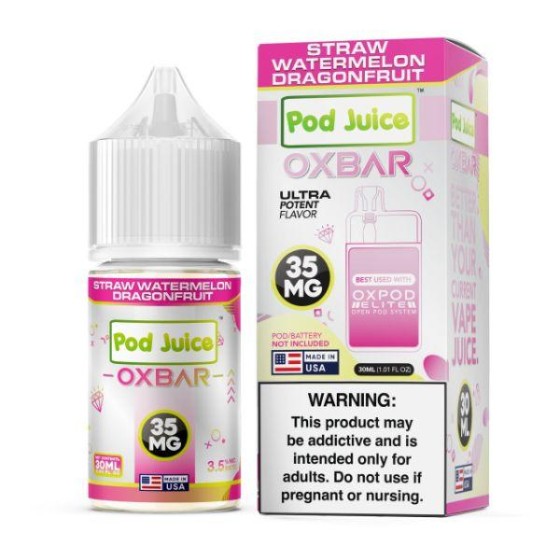 Straw Watermelon Dragonfruit - Pod Juice x OXBAR Salt 30mL